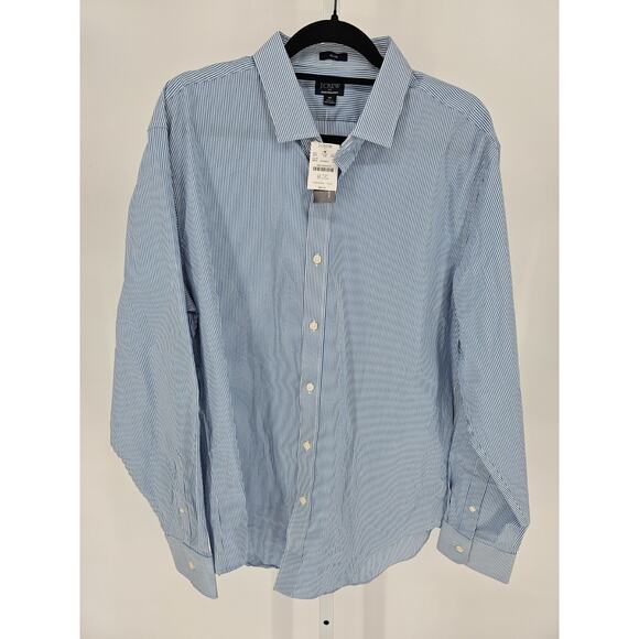 J.CREW Other - J Crew Performance Men Sz XL Logn Sleeve Button Up Dress Shirt Slim Fit Blue NEW